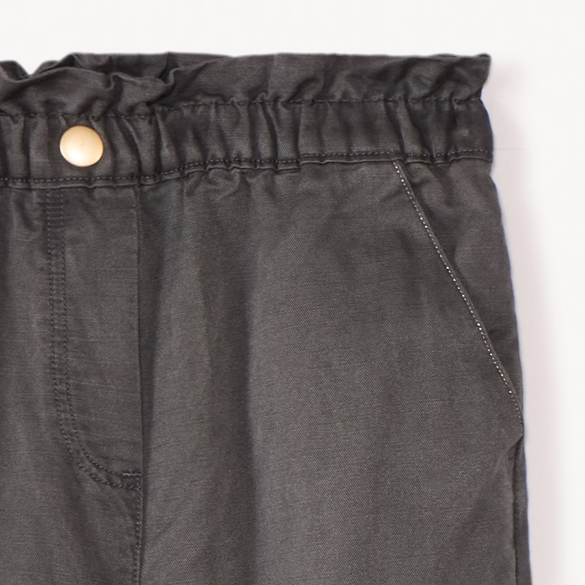 Pantalon cargo en sergé doublé pour fille 