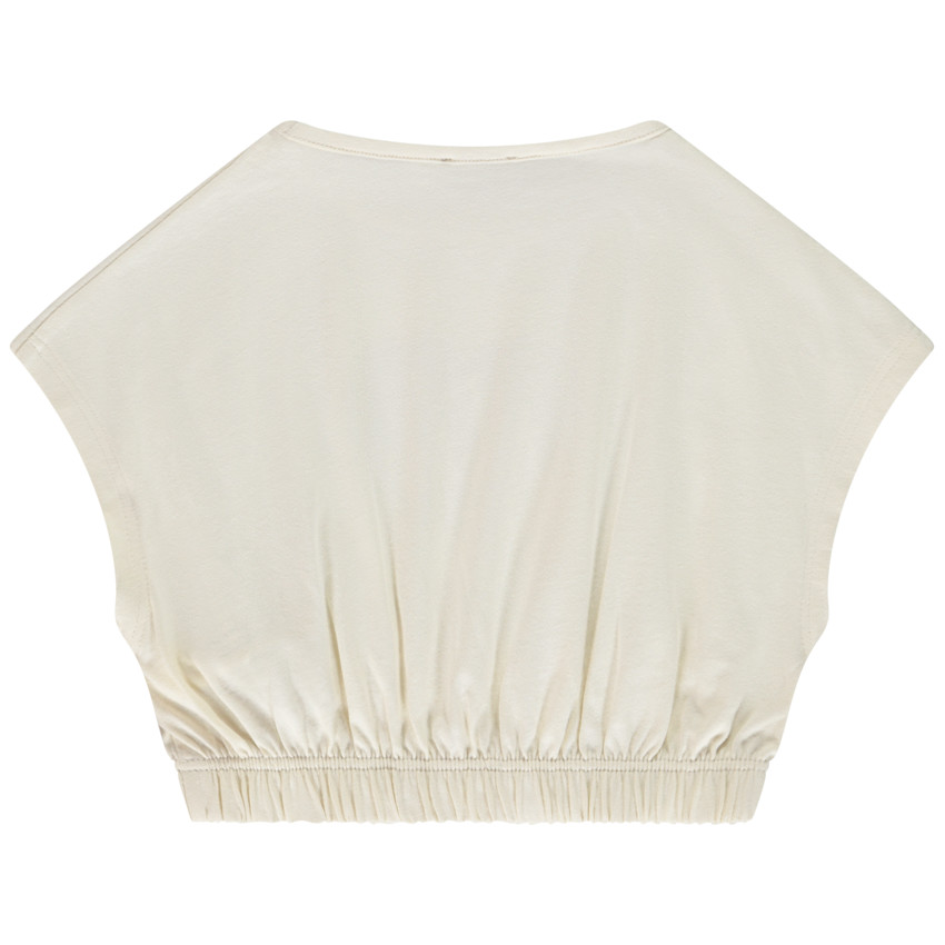 T-shirt met korte mouwen in doosvorm met fantasie pailletten voor meisjes 