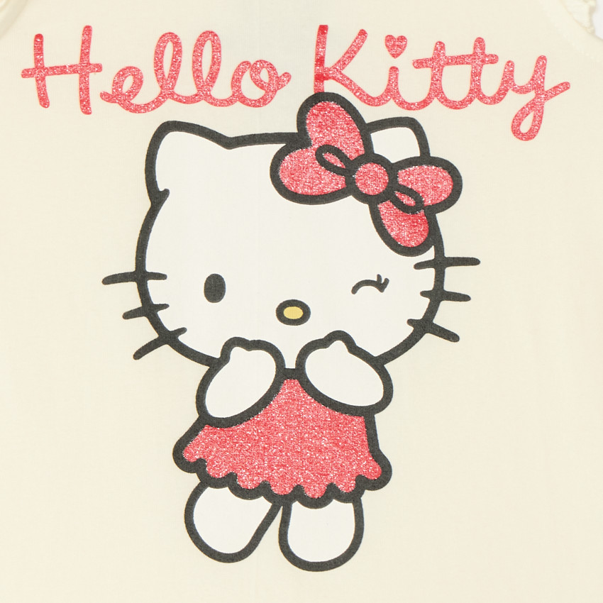 Débardeur à bretelles volantées Hello Kitty pour bébé fille 