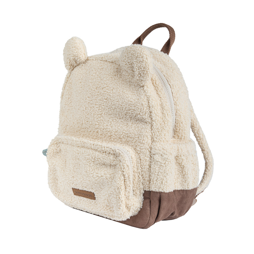 Isotherme rugzak met sherpa-lusjes effect Roi des Forêts beige 