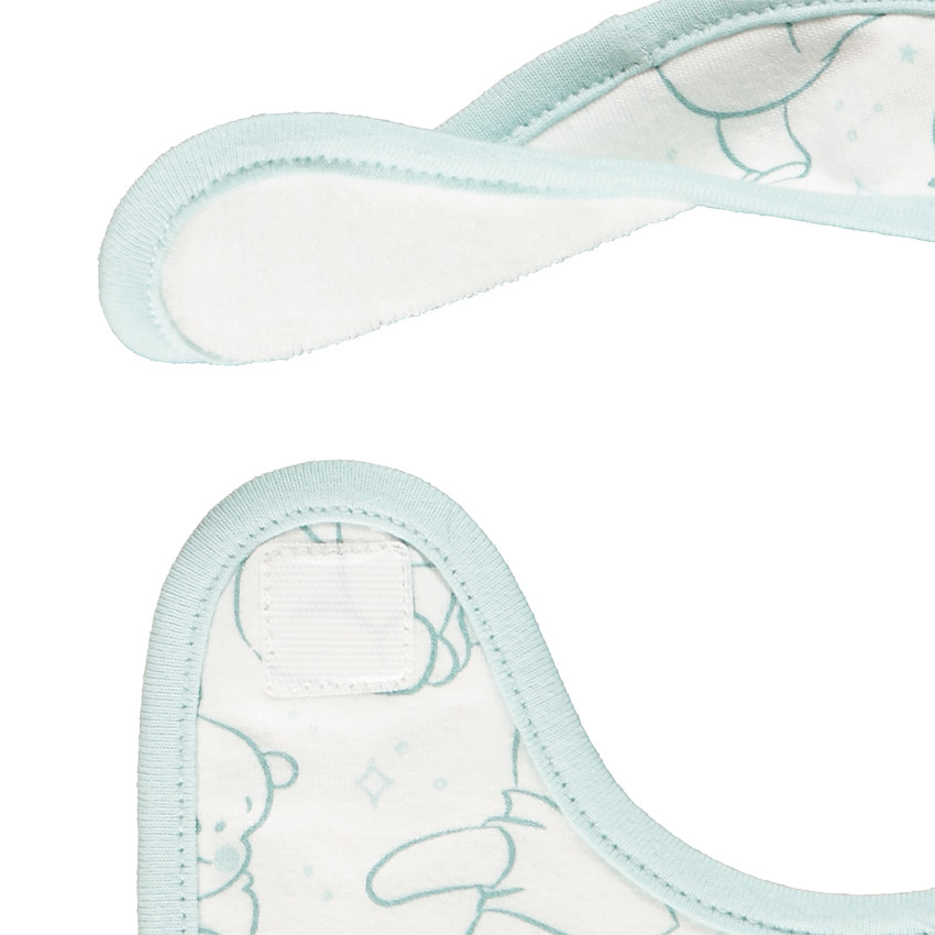 Lot de 2 bavoirs en coton print Winnie l'Ourson Disney pour bébé garçon 