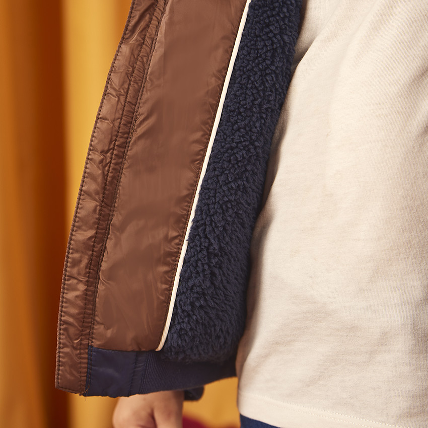 Doudoune effet color block doublée sherpa pour bébé garçon 