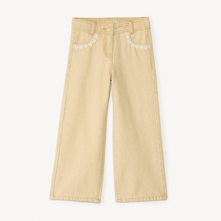 Denim broek met leuke zakken voor meisjes 