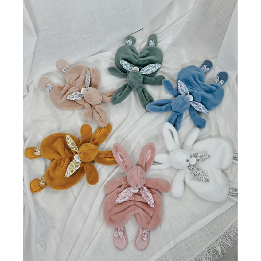 Doudou Lapin plat 29cm Blanc 