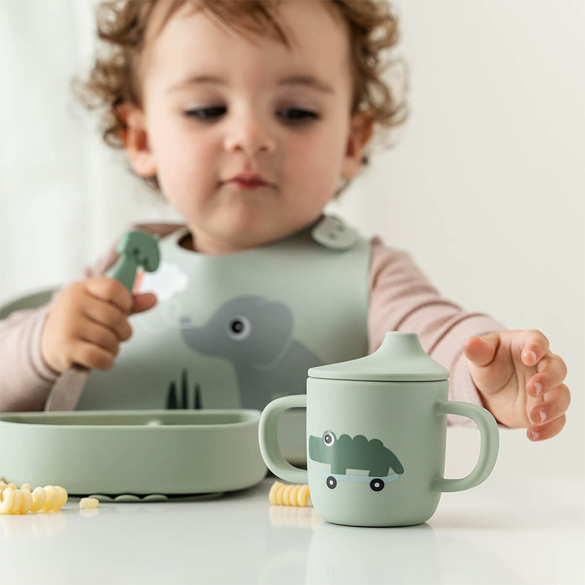 Tasse d'apprentissage en silicone Playground Vert 
