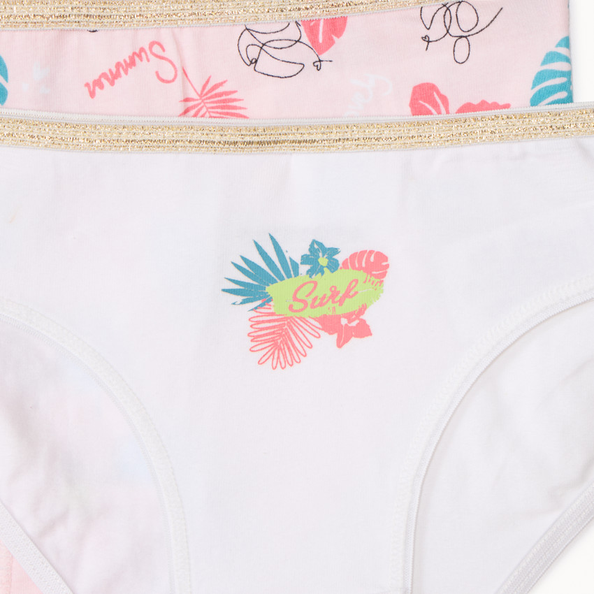 Set van 7 onderbroeken in fantasieprint van jersey voor meisjes 