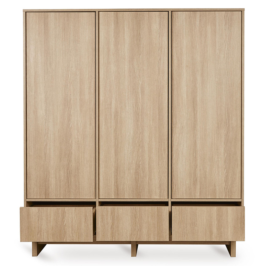 Armoire XL 3 portes Kyo Honey Ash 