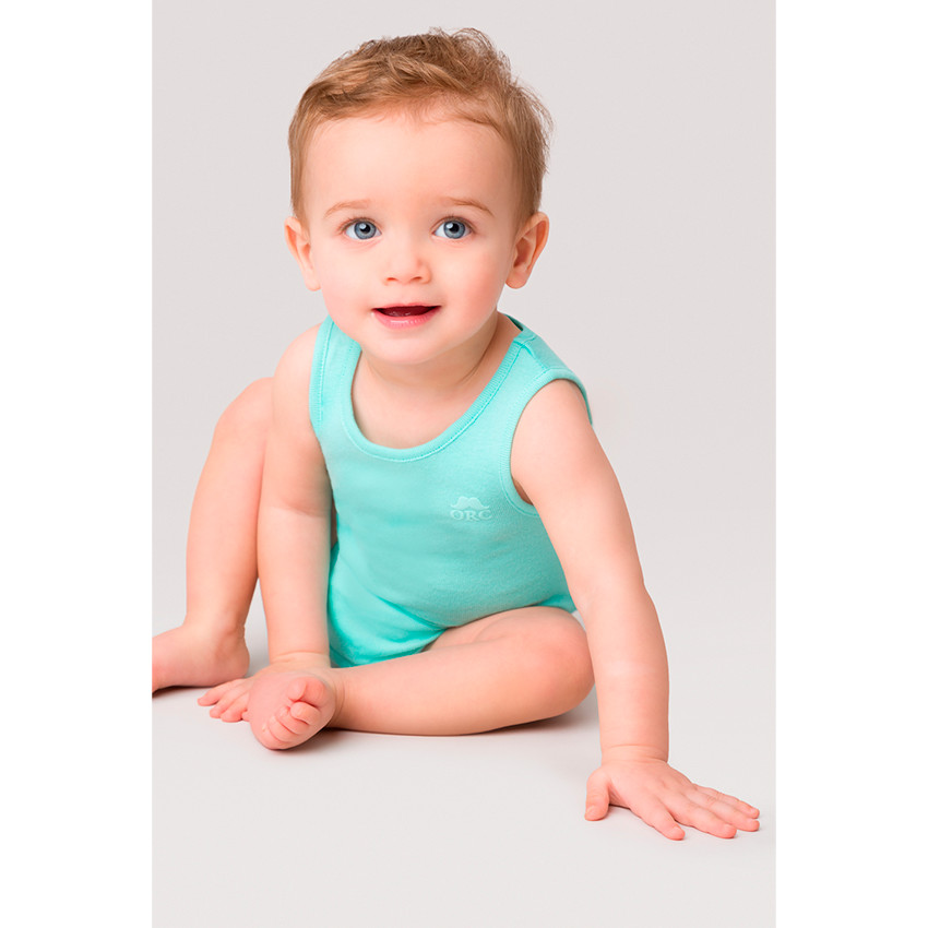 Set van 3 mouwloze katoenen bodies voor baby jongens met logo print 