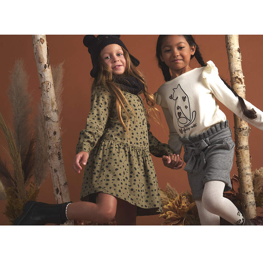 Lot de 2 paires de collants épais fantaisie pour fille  