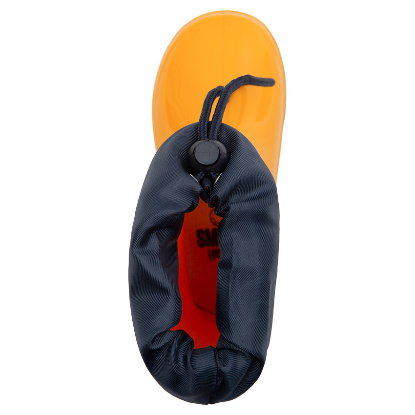 Regenlaarzen met waterdichte sluiting en print Smiley met pailletten van maat 24 tot 27 