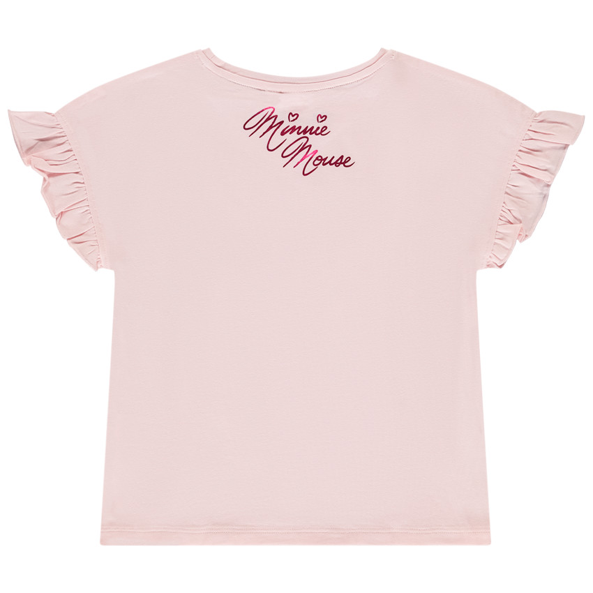 T-shirt manches courtes volantées Minnie Disney pour fille 