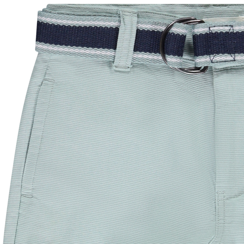 Bermuda ceinturé en toile effet armuré pour garçon 