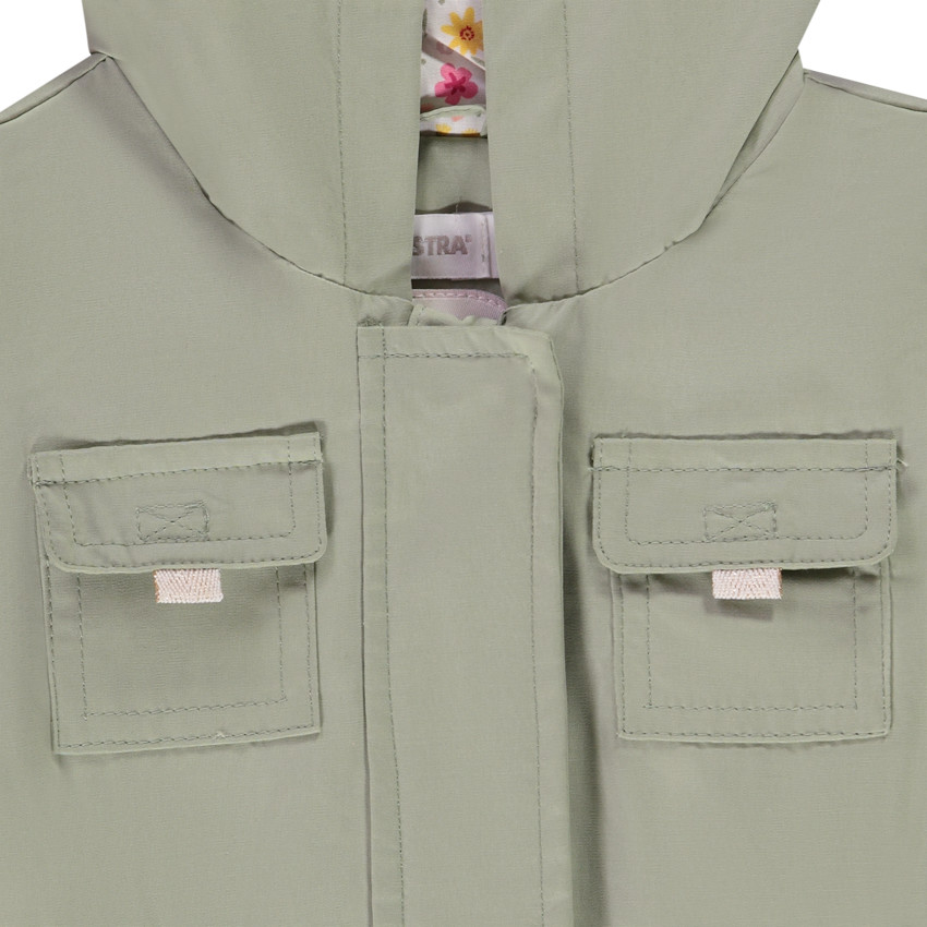 Parka met kap van stof met zakken voor baby meisje 