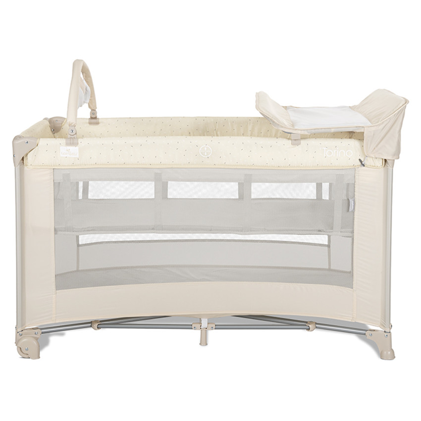 Lit parapluie Torino 2 hauteurs + accessoires Beige 