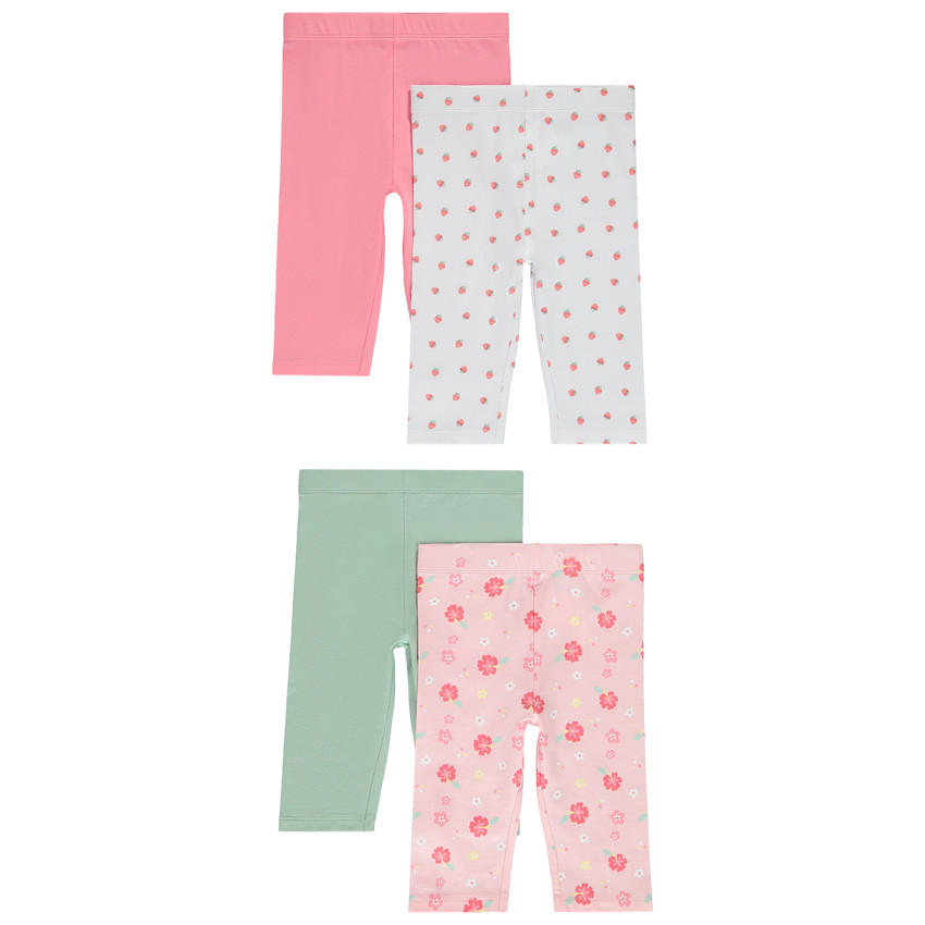 Lot de 4 corsaires fantaisie pour bébé fille 