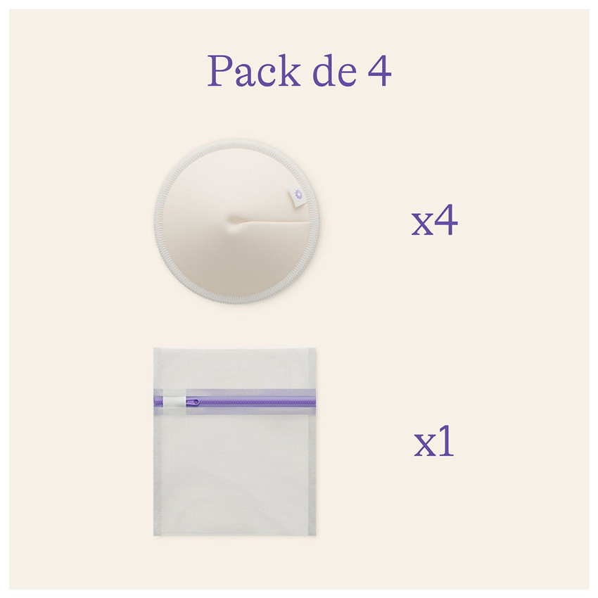 Coussinets d'allaitement lavables 4pcs 