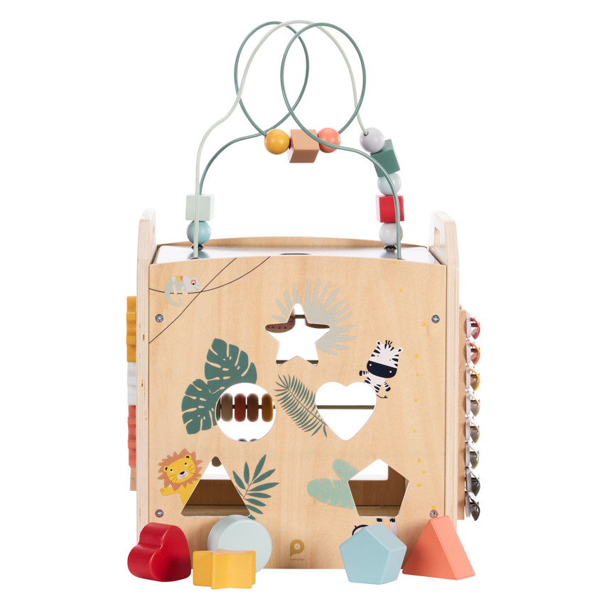 Cube d'activités XXL en bois Happy Wild 