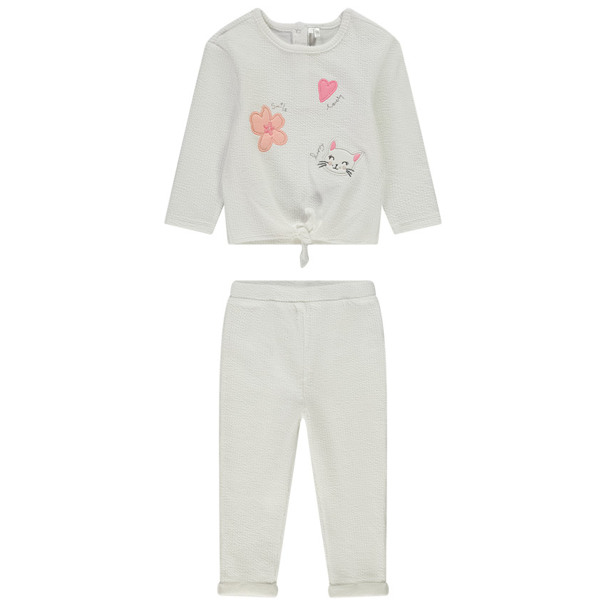 Joggingensemble met patches voor meisjes 