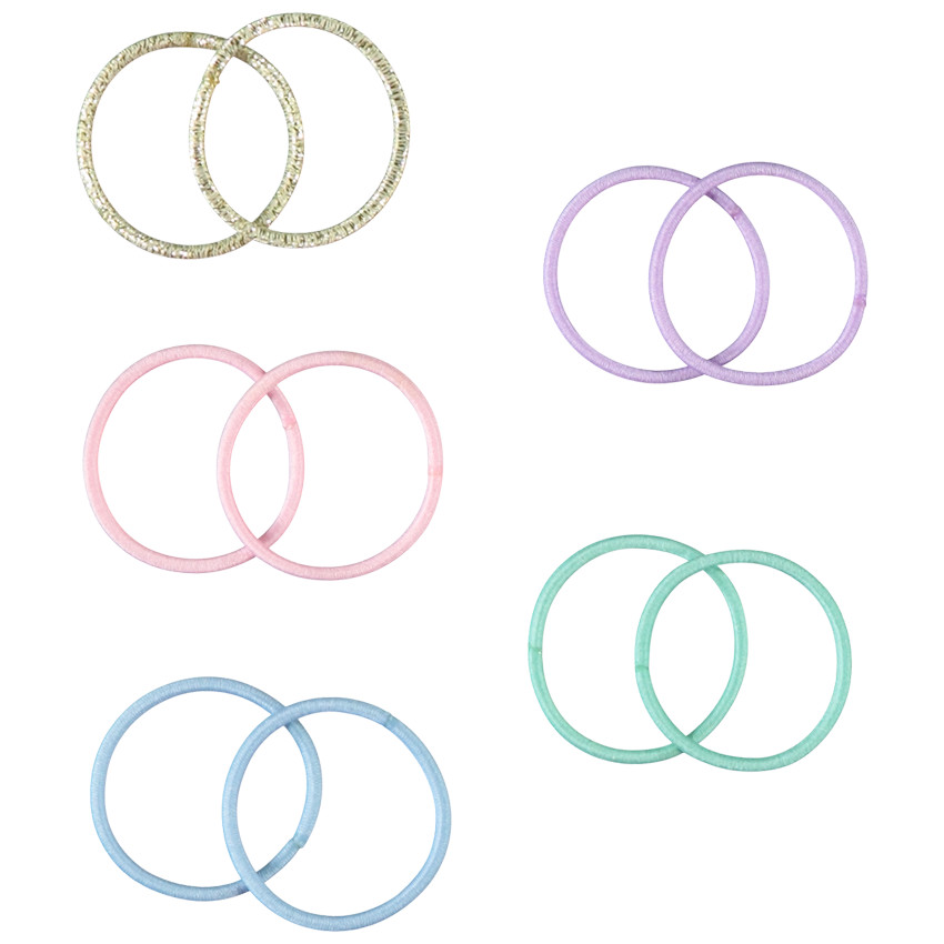 Lot de 6 barrettes + 10 élastiques pour fille  