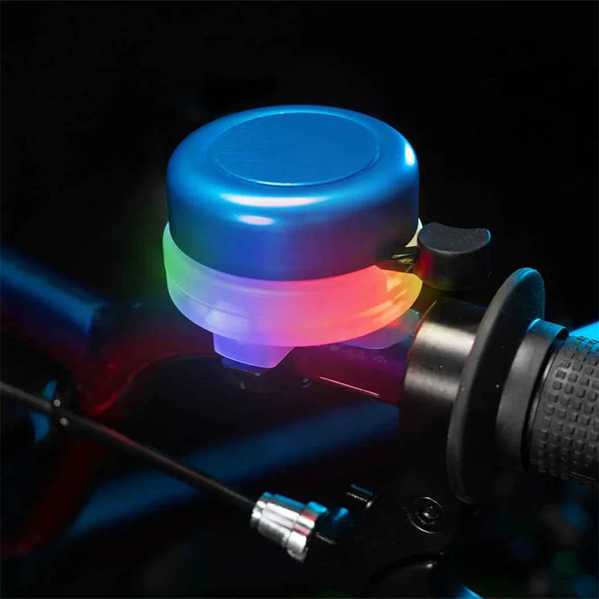 Sonnette de vélo lumineuse BellBrightz Bleue 