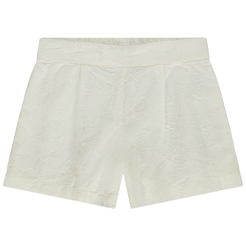 Short en broderie anglaise florale pour fille 