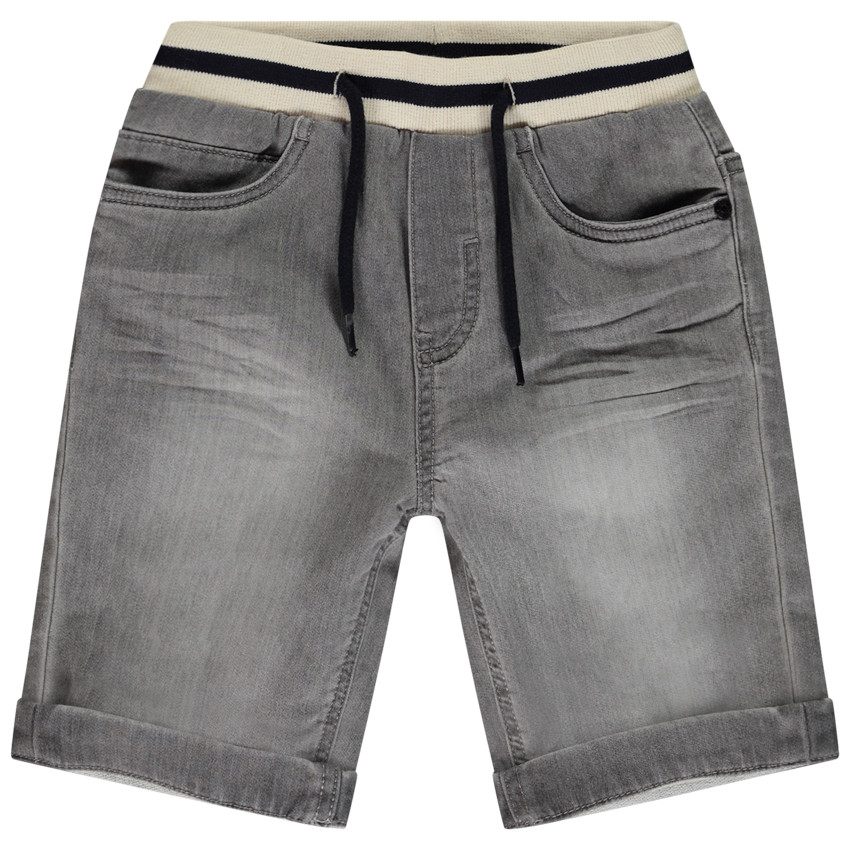 Bermuda jeanslook met fantasietaille en elastische taille voor jongen 