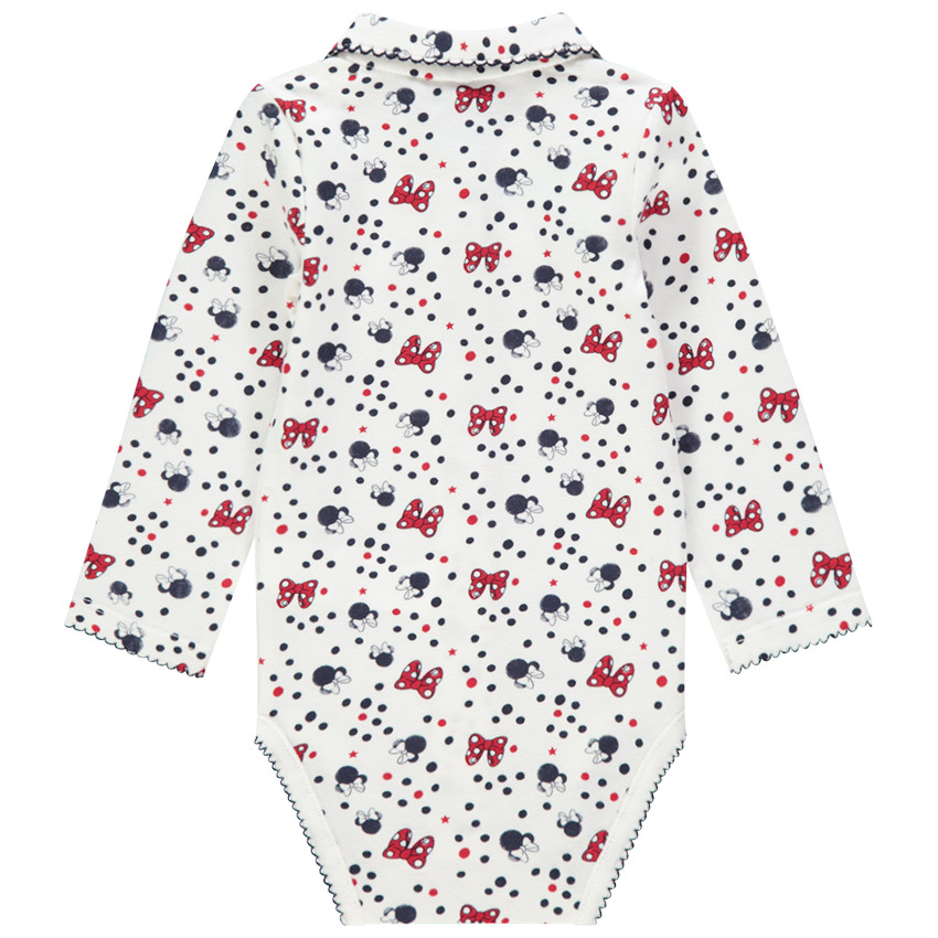 Romper met lange mouwen, volledig bedrukt met Minnie-print (Disney) 