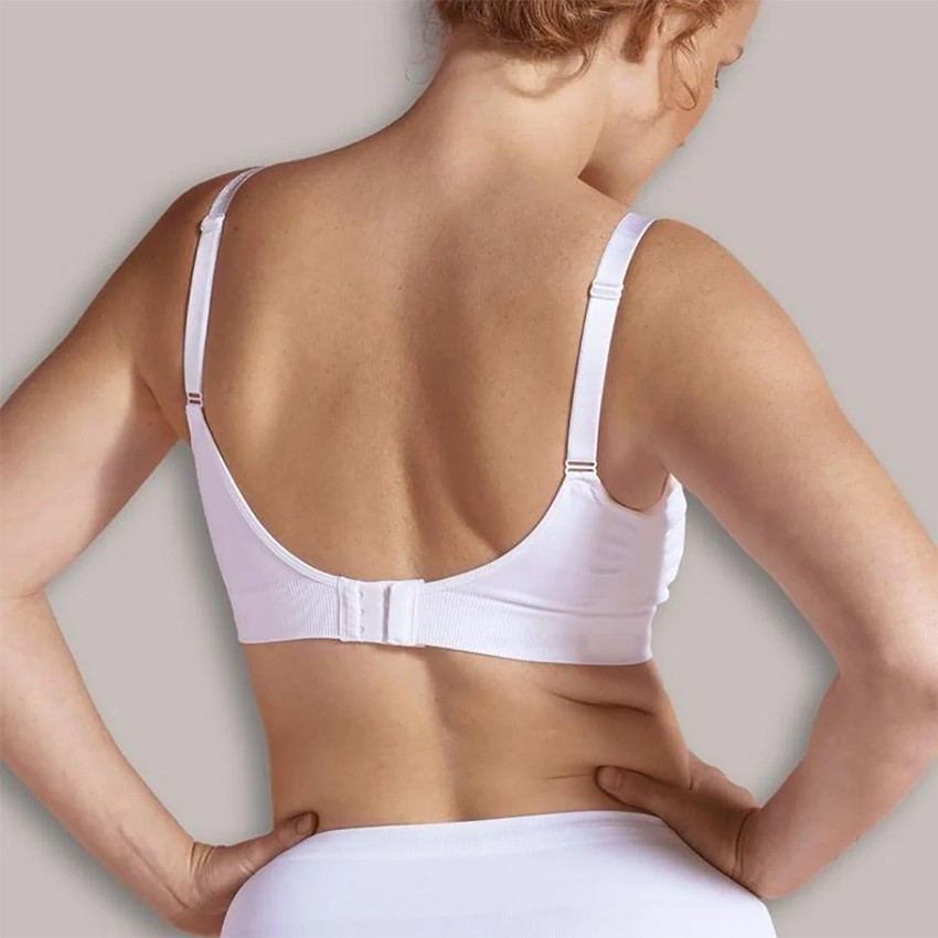 S-Soutien-gorge d'allaitement sans couture Blanc  