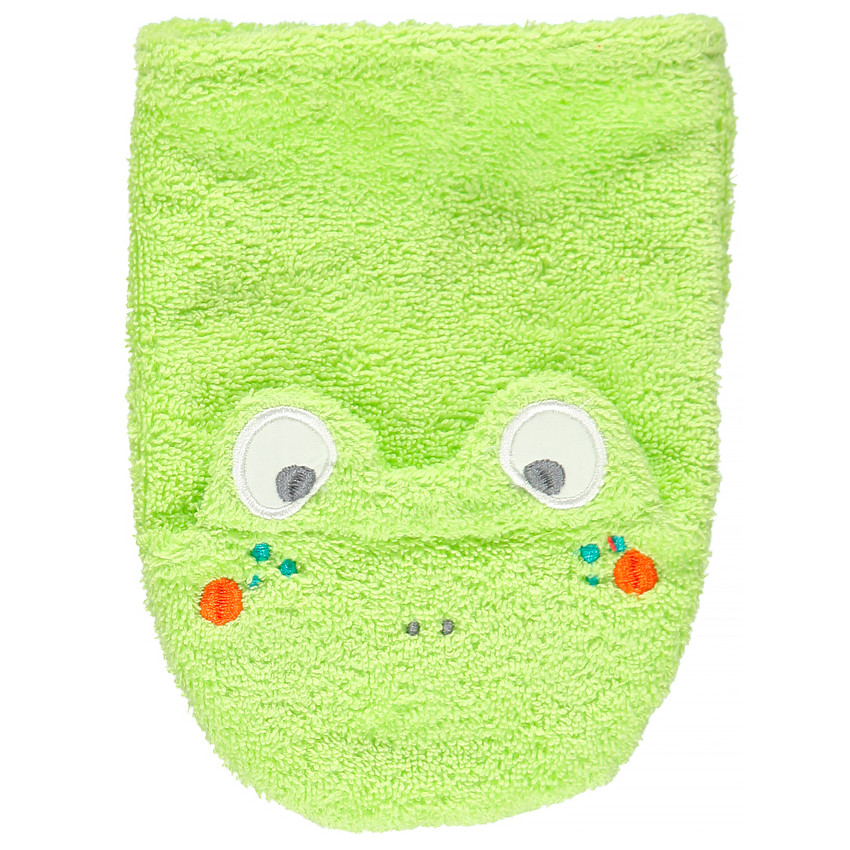 Gant de toilette forme marionnette tête d'animal  