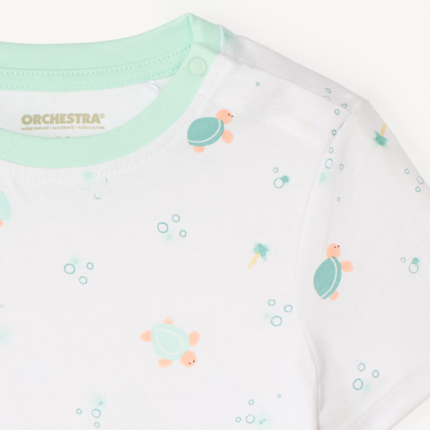 T-shirt manches courtes imprimé tortues pour bébé garçon 