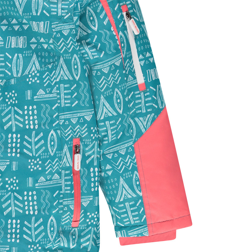 Junior - Blouson de ski imprimé fantaisie doublé micropolaire 