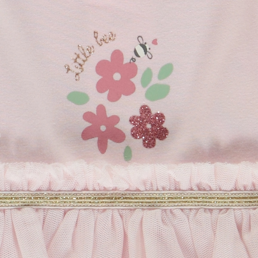 Jurk body met lange mouwen en fantasieprint voor babymeisjes 