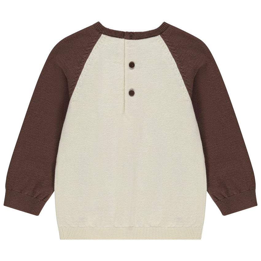 Pull en tricot motif renard en jacquard 