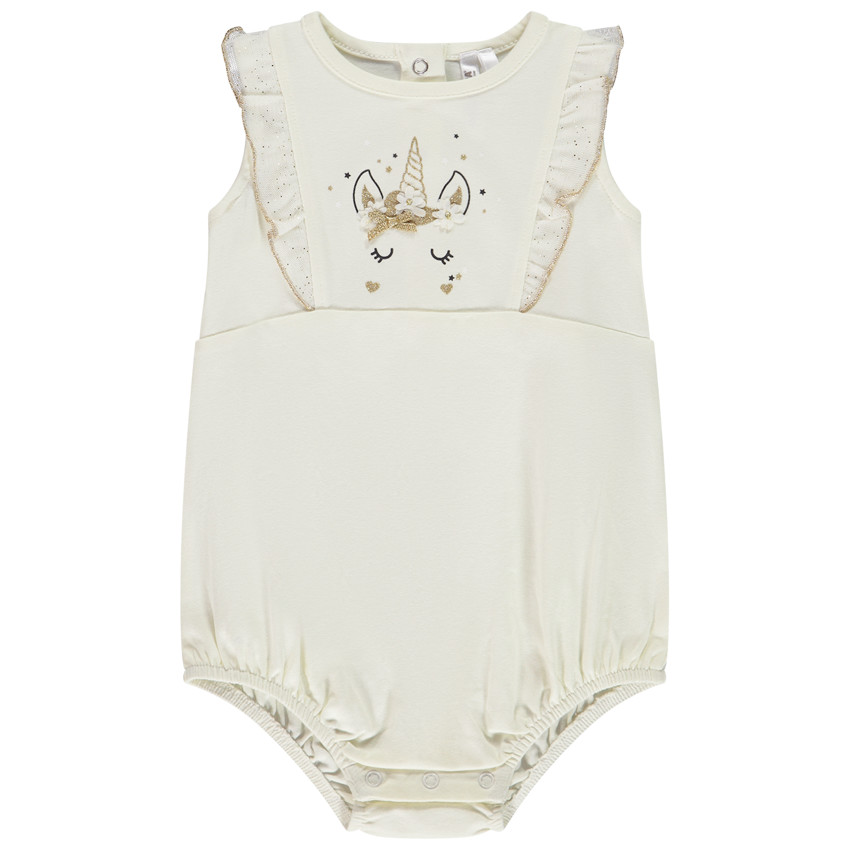 Combinaison courte à tulle pailleté Licorne pour bébé fille 