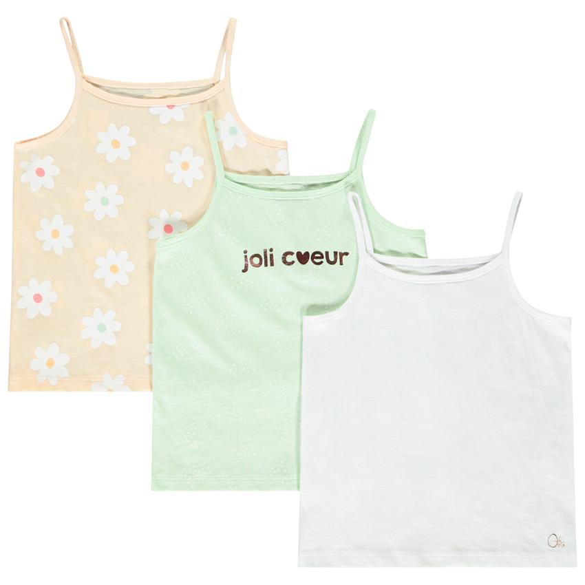 Lot de 3 débardeurs fantaisies pour fille  