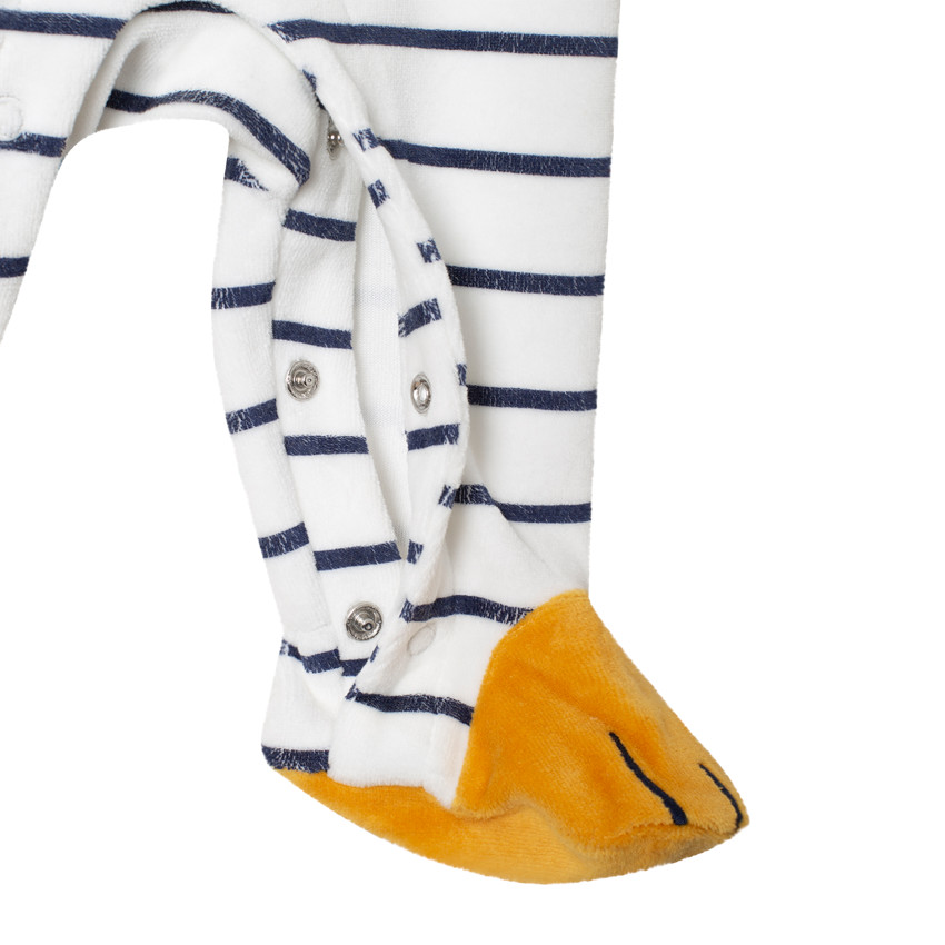 Set van 2 fluwelen onesies met tijgerprint voor babyjongens 