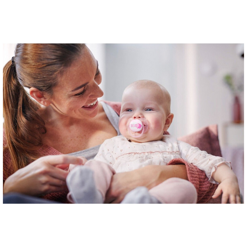 Sucette Silicone Ultra Soft +0m - Rose - 2 pièces 