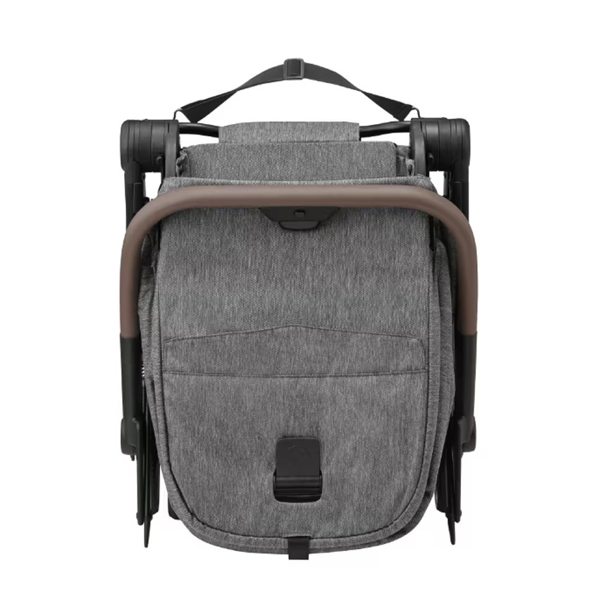 Poussette Leona 2 ultra compacte - Select Grey/ Brown leather 