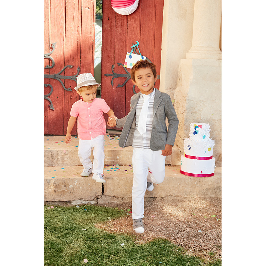 Lage sneakers van linnen met klittenbandsluiting van maat 20 tot 23 