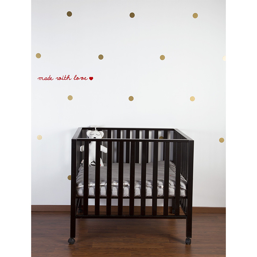 Tapis de parc 80 x 100 cm - Jersey grey/dots gold 