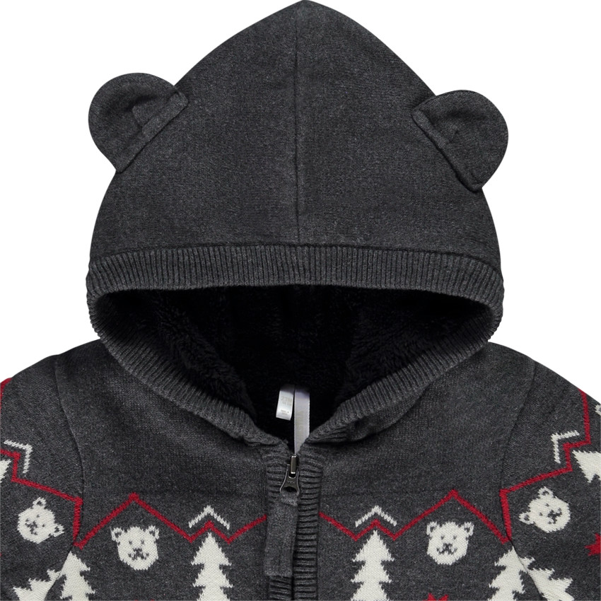 Gilet à capuche en tricot pour bébé garçon 