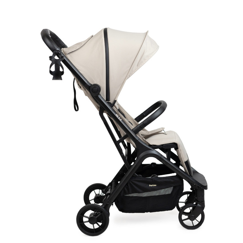 Poussette XS 3.0 ultra compacte + hab. pluie + sac de transport Dune Beige 