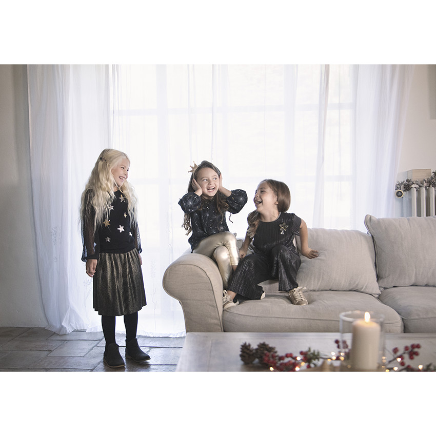 Chemise manches longues à imprimé pailleté pour enfant fille 