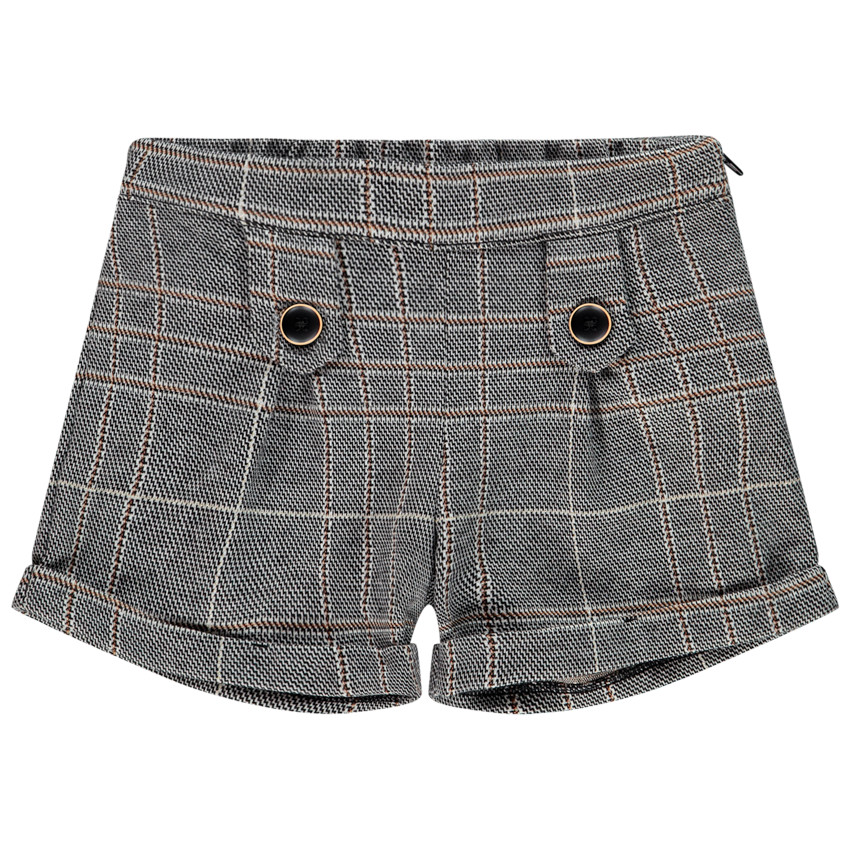 Short à carreaux pour fille 