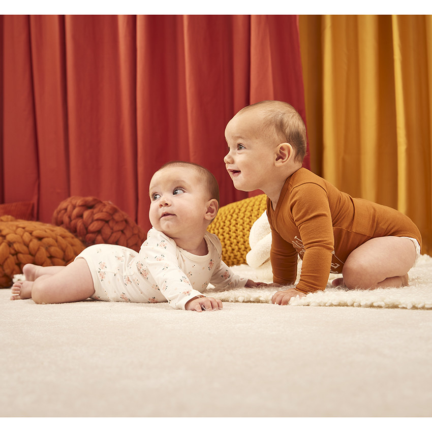 Lot de 7 bodies manches longues fantaisie pour bébé fille 