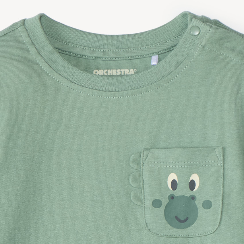 T-shirt manches longues bébé garçon avec poche ludique 