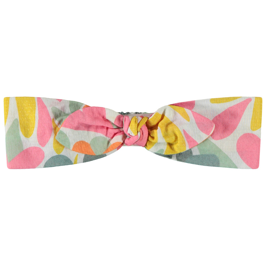 Bandeau effet noué imprimé fantaisie pour bébé fille 