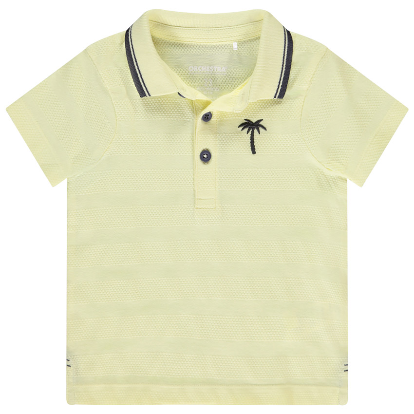 Poloshirt korte mouwen met fantasie borduursel voor baby jongen 