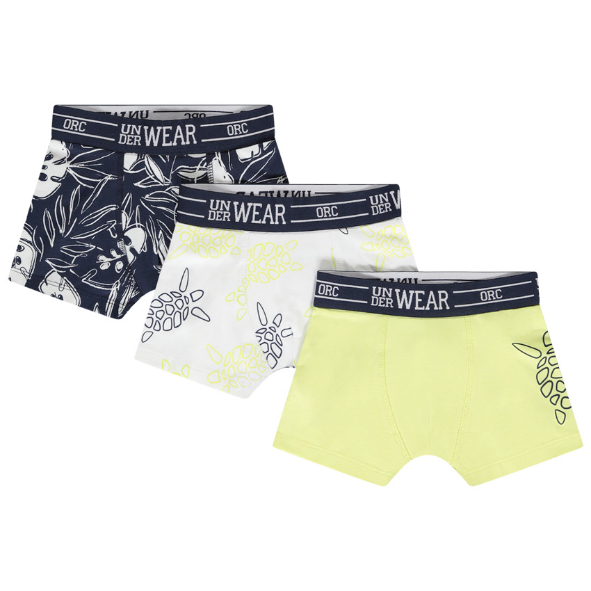 Set van 3 boxershorts met zeeschildpadmotief voor jongen 