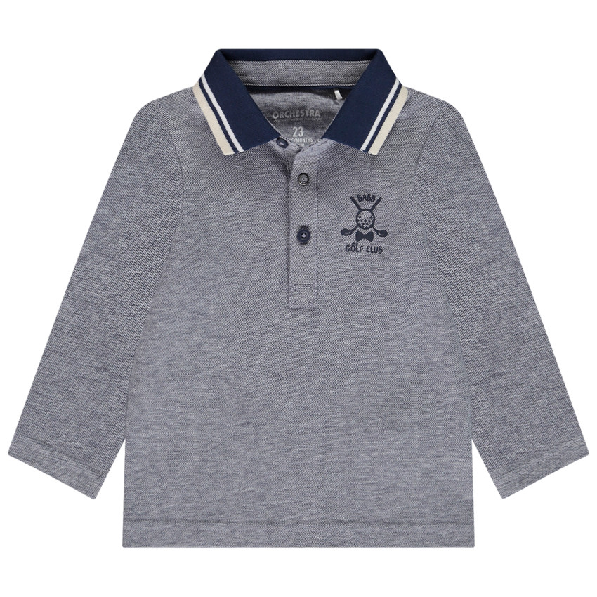 Polo manches longues print golf pour bébé garçon 